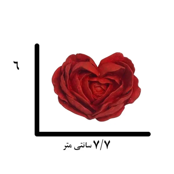 قالب سیلیکونی گل رز قلبی